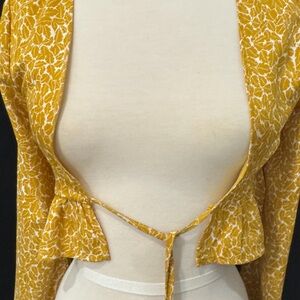 Honey Punch Mustard Floral Blouse